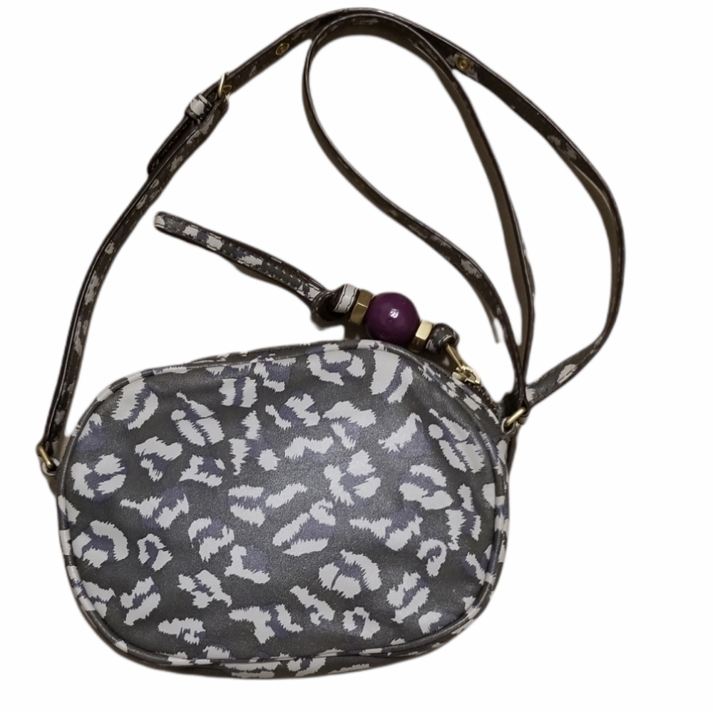 MARC by MARC JACOBS Pouchette Crossbody cow leather handbag animal print purple - Picture 3 of 16